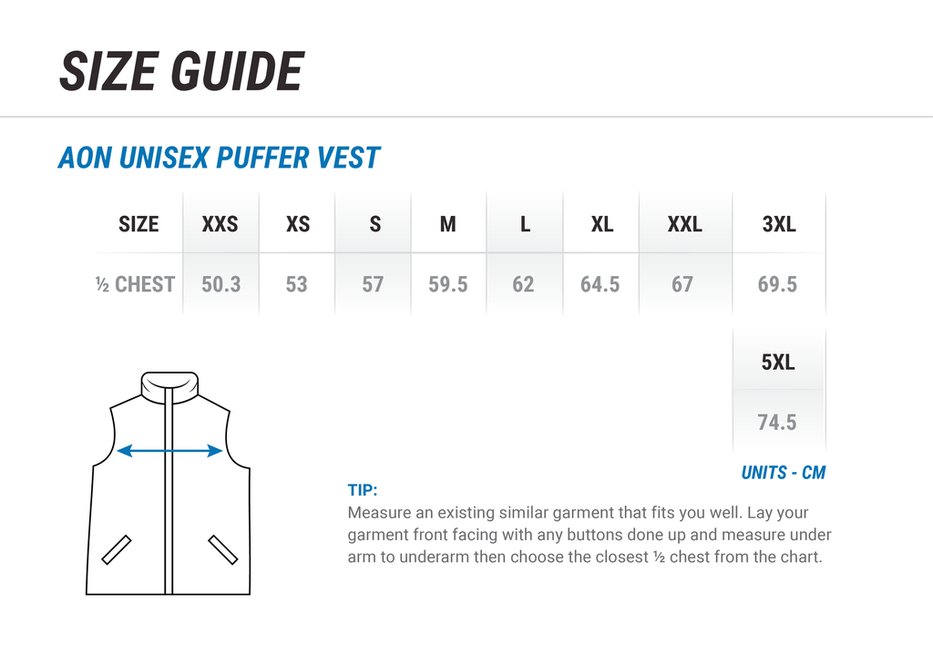 AON Unisex Puffer Vest